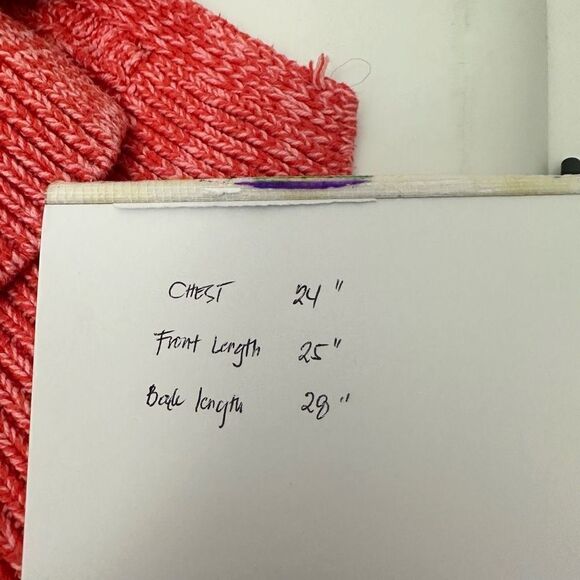 Anthropologie Pilcro Orange Chunky Cable Knit Pullover Sweater‎ sz XS - Picture 7 of 9